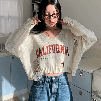 California Vintage Crop Knit