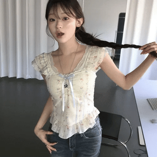 Lua Ribbon Frill Blouse