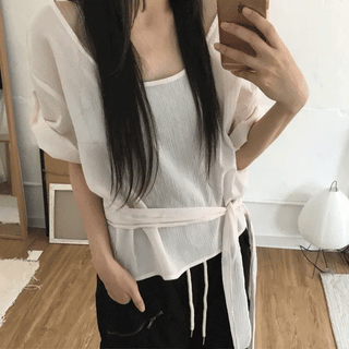 Mer Two-way Strap Blouse (3 colors)