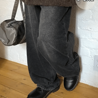 Belker Brushed Denim Balloon Wide Pants