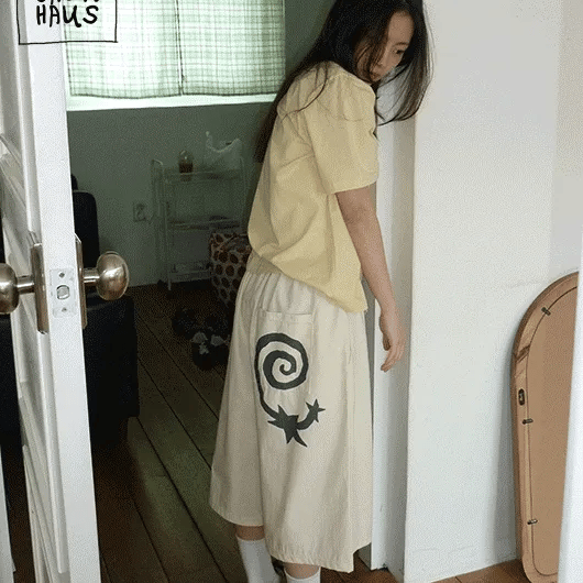 Teinin Banding Wide Bermuda Pants