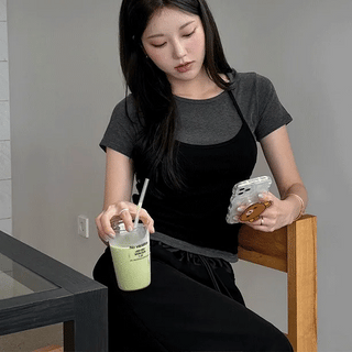 Need Short Sleeve Halter Sleeveless Layered Set
