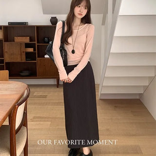 Striped Cha Cha Long Skirt