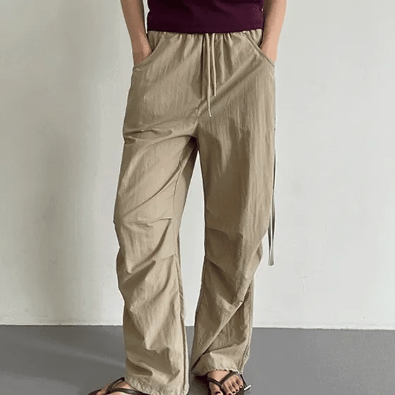 Miyao Shirred Parachute TwoWay Elastic Pants