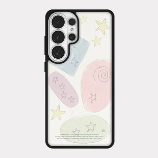 star doodle iPhone 18 Pro Galaxy Epoxy MagSafe Black Bumper Case
