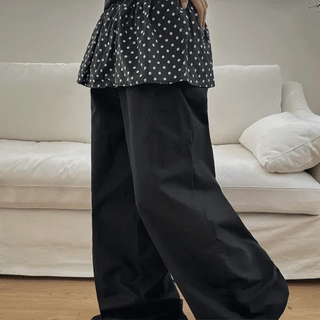 Euron Layered Dot Skirt Pants