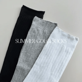 Leuty Seethrough Ribbed Long Socks