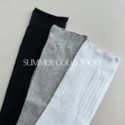 Leuty Seethrough Ribbed Long Socks
