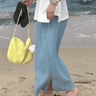 Cozy Pleated Elastic Maxi Skirt