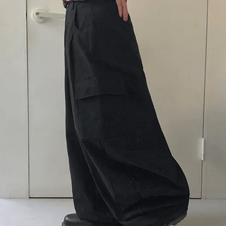Bemolt Cotton Banding Cargo Balloon Wide Pants