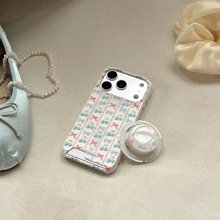 Ribbon Stripe MagSafe Card Phone Case for iPhone 17 Pro Hard