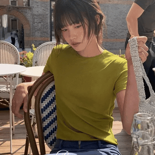 Fruity Summer Stripe Crop Short Sleeve Tshirt