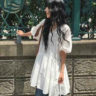 Toa Lace V-Neck String Mini Dress