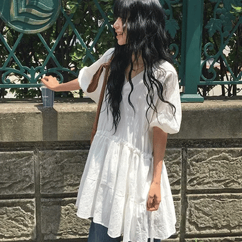Toa Lace V-Neck String Mini Dress