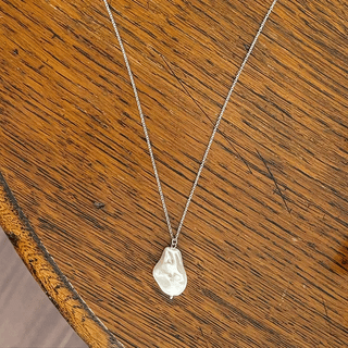 Bark Pearl Surgical Long Necklace