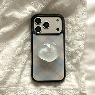 misty check iPhone 18 Pro Galaxy MagSafe Black Bumper Case