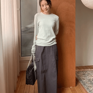 Ferns Cargo Cotton Long Skirt