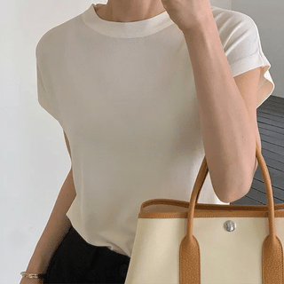 LIKEMENT Ness Wholegarment VNeck Short Sleeve Knit