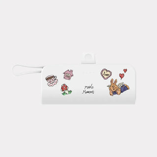 Sweet Bunny Docking Power Bank for iPhone and Galaxy Mini 5000mAh