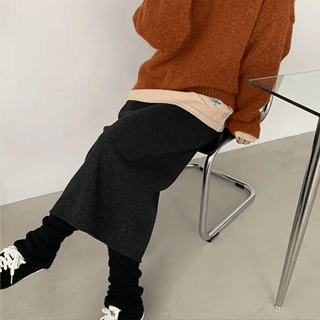 Snoopy Mink FleeceLined Elastic Skirt