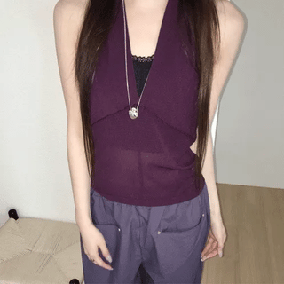 Ritz Halter Button Sleeveless