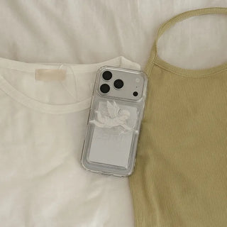 Romantic Cupid Gray Design [MagSafe Acrylic Smart Talk + Card Wallet]