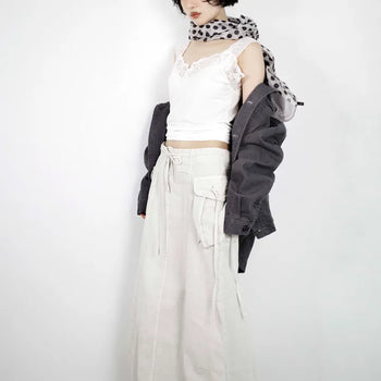 Cargo long skirt