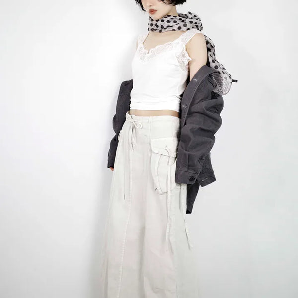 Cargo long skirt