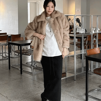 Fine knit elastic long skirt
