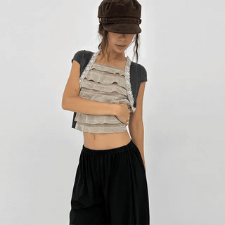 Button Folding Capri Leggings