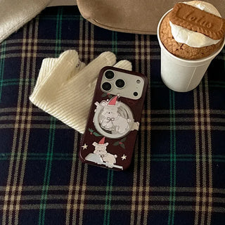 [Support for Abandoned Dogs] Holiday Hug Me Dog MagSafe Card Phone Case for iPhone 17 Pro Hard