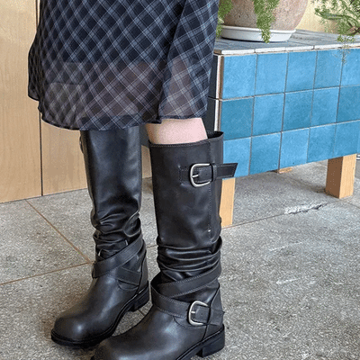 Pico Buckle Strap Mid-calf Boots