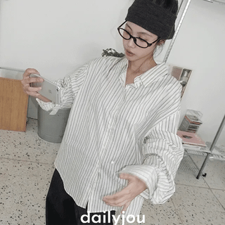 Jubilee Stripe Oversized Cotton Shirt