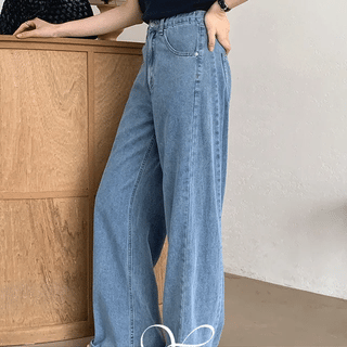 LIKEMENT Icing Tencel Light Blue Wide Denim