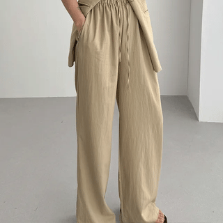Flor Summer Herringbone Wide Pants