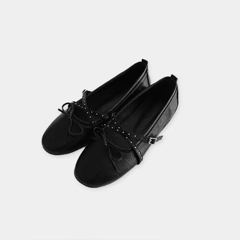 Meloni studded ribbon loafer shoes