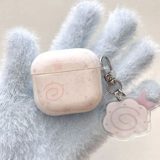 cozy patch dot glossy hard AirPods Buds Live Pro 3 case