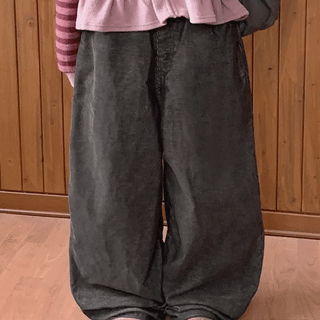 Teoki Non-Faded Corduroy Wide Pants