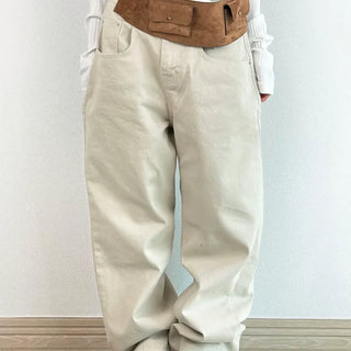 Front Slit Cotton Pants