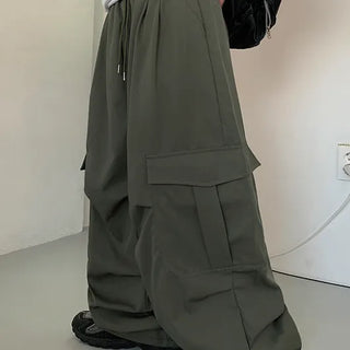 Moony Wide Elastic Cargo Pants