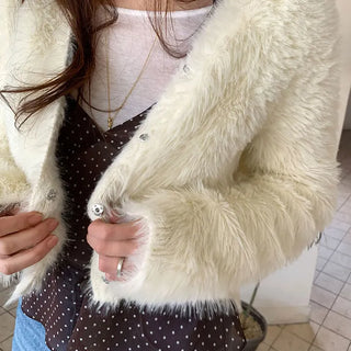 Hug Fur Snap Cardigan