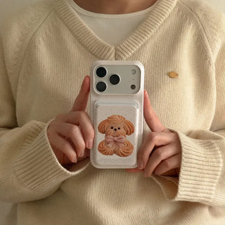 Butter Cookie Puppy MagSafe Card Slot Wallet Pocket Case