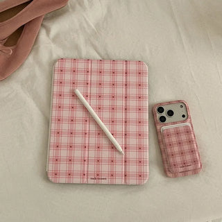Tiny Heart Check iPad Pro Air 13/11 Clear Detachable Cover Case