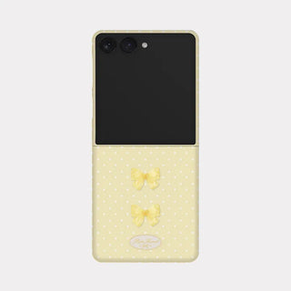 Dotty Ribbon Galaxy Zflip 7 Case Hard Z Parts
