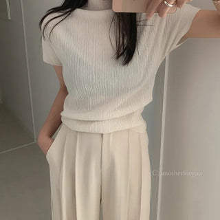 Lulu Pleated Short Sleeve T-shirt