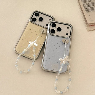 [SET] mini dot glow silver MagSafe bumper case + bead strap
