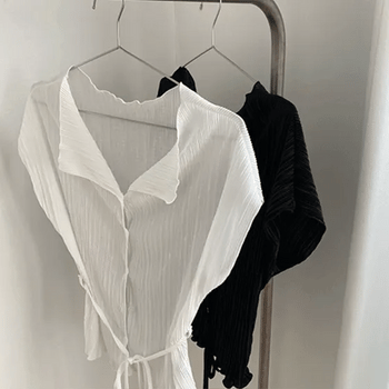 Dione Summer Pleated Strap Cap Sleeve Blouse Tee
