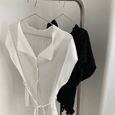 Dione Summer Pleated Strap Cap Sleeve Blouse Tee