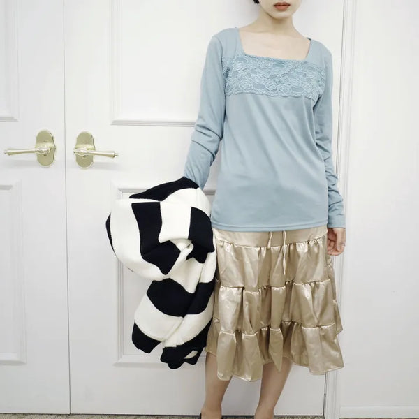 Luster midi skirt