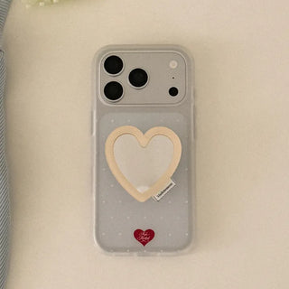 [Set] Cozy Sugar Dots Translucent Phone Case + Mirror Smart Talk